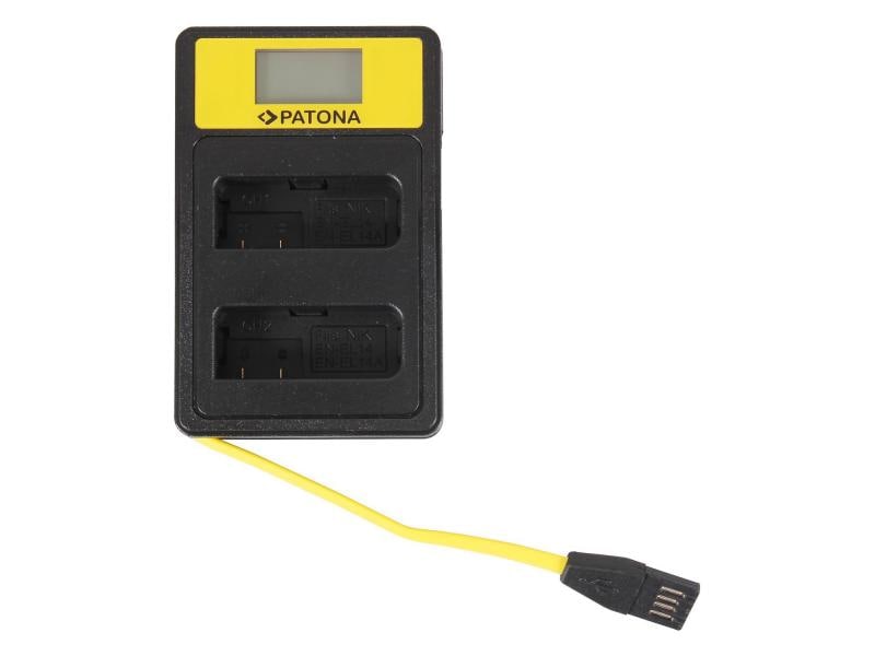 [1021668] Patona Ladegerät Smart Dual LCD USB Nikon Akku EN-EL14