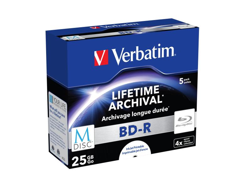 [1010760] Verbatim BD-R M-Disc 25 GB, Jewelcase (5 Stück)