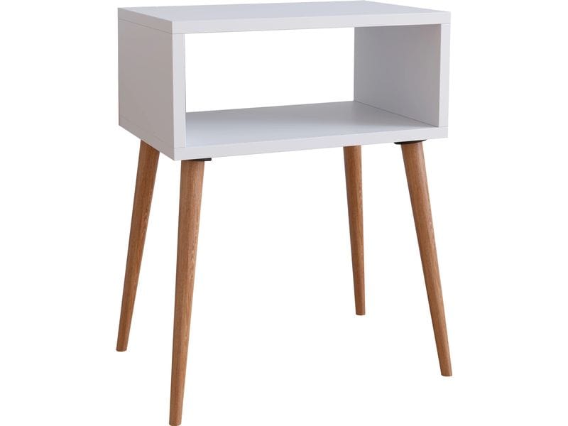 [1744552] VCM Nachttisch Singol M 44.5 x 60 cm, Weiss/Honig-Eiche (Eiche / Weiss)