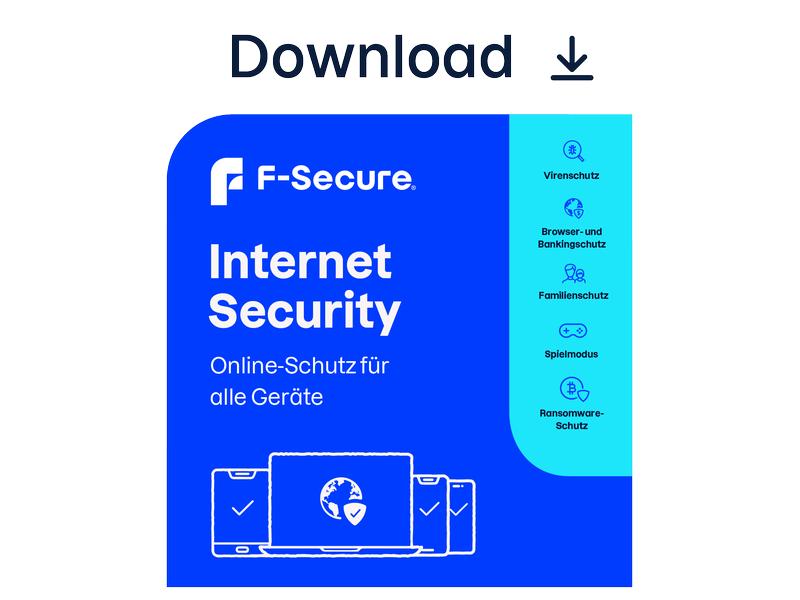 [489895] F-Secure Internet Security ESD, Vollversion, 7 Geräte, 1 Jahr (1 Jahr)