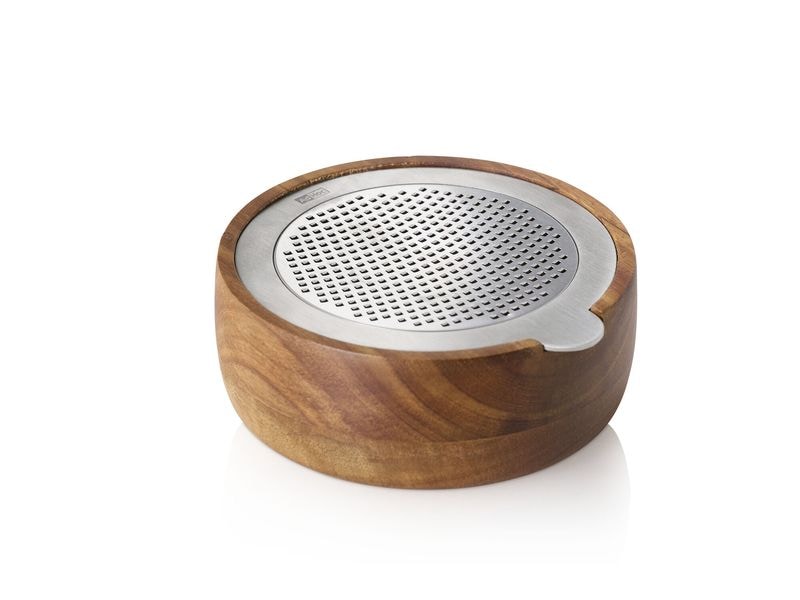 [1861653] AdHoc Handreibe Cutn Serve Ø 13,3 cm, Silber/Braun