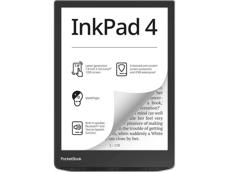 [1991265] PocketBook E-Book Reader InkPad 4 Stardust Silver
