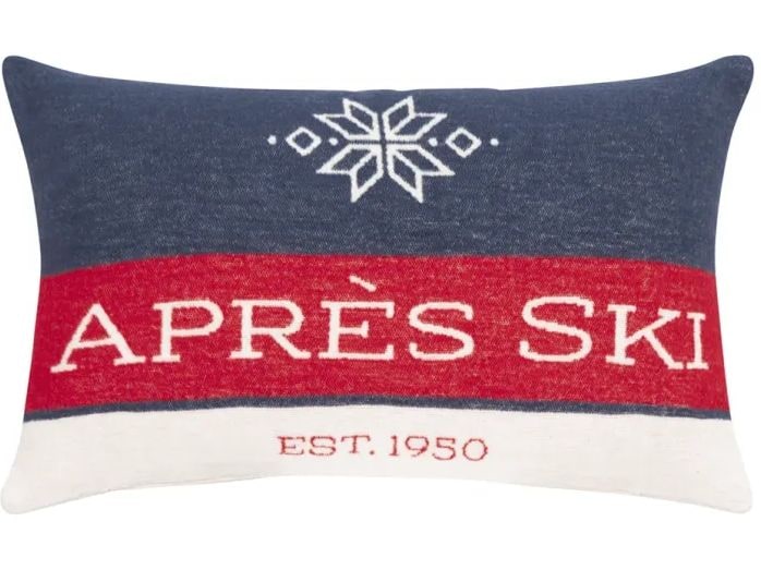 [1973870] pad Kissen Après-Ski 60 x 35 cm, Blau/Rot/Weiss