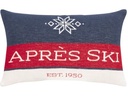pad Kissen Après-Ski 60 x 35 cm, Blau/Rot/Weiss