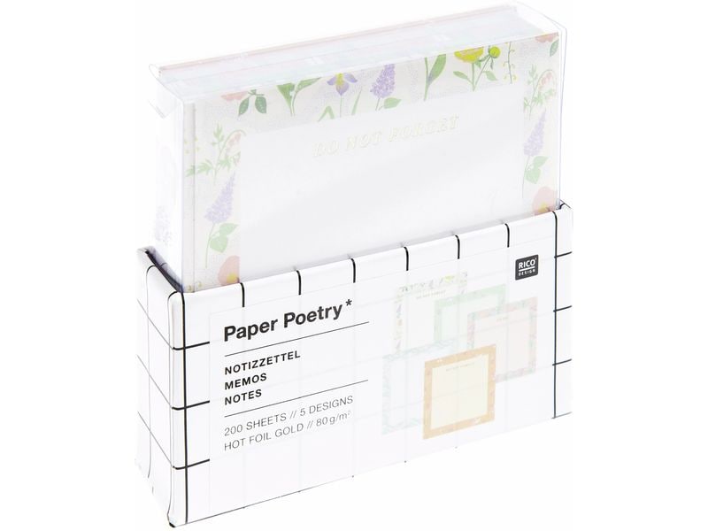 [2001236] Rico Design Notizzettel Flower Frames 9 x 9 cm