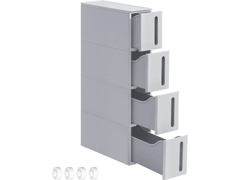 [1981879] Songmics Nischenwagen mit Rädern 45.2 x 84 x 17.3 cm, Grau