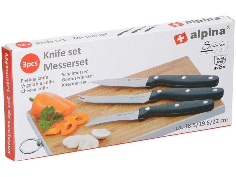 [2025375] alpina Messer-Set 3-teilig Schwarz