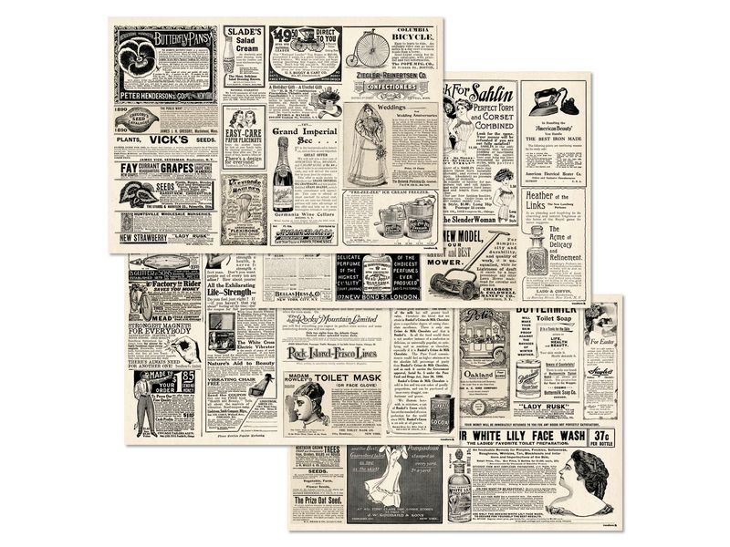 [2032766] Trendform Tischset Newspaper 29.7 cm x 42 cm,  4 Sujets à 12 Blatt