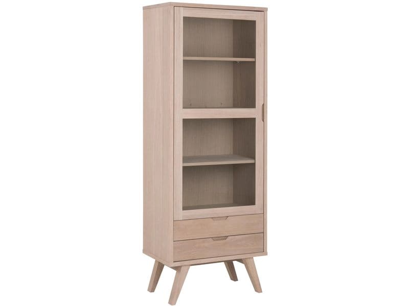 [2034059] AC Design Vitrine A-Line Hellbraun, 72 x 42 x 190 cm