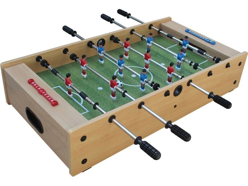 Bandito Familienspiel Mini-Kicker-Airhockey 2in1
