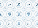 Duni Tischset Dutch Charm 250 Stück, 30 cm x 40 cm, Blau/Weiss