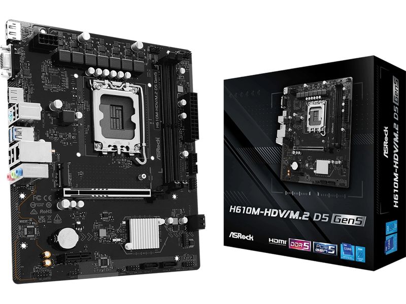[2044755] ASRock Mainboard H610M-HDV/M.2 D5 Gen5