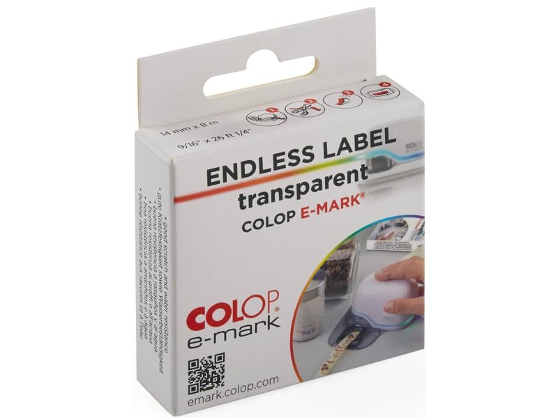 [1106619] Colop Papierband e-mark, Transparent, 1 Rolle
