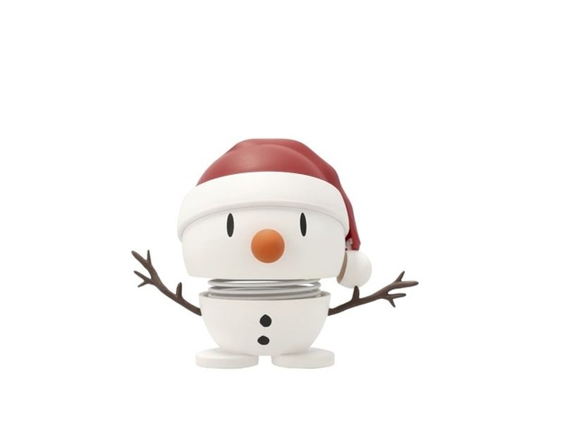 Hoptimist Deko Bumble Soft Snowman S 6.2 cm x 6.9 cm, Weiss