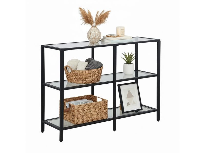 [2029038] relaxdays Konsolentisch 73 x 100 x 30 cm Schwarz