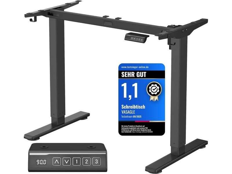 [2035085] Songmics Tischgestell ohne Platte 72-120 cm, Schwarz