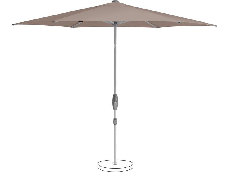 Suncomfort by Glatz Sonnenschirm Shell Turn 300 cm, Light Taupe