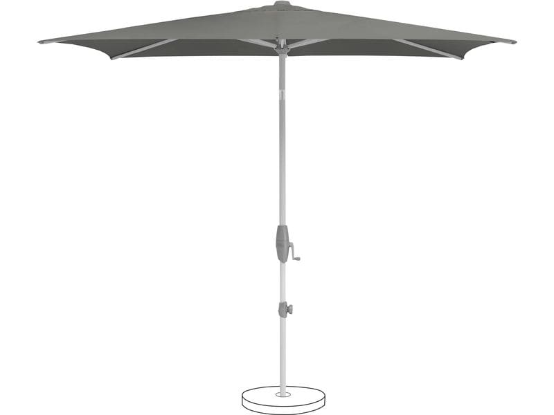 [1855128] Suncomfort by Glatz Sonnenschirm Shell Turn, 250 x 200 cm, Stone Grey