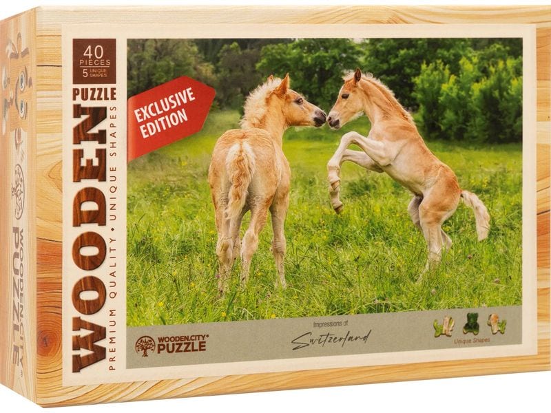 Wooden City Holz-Puzzle Fohlen 40 Teile