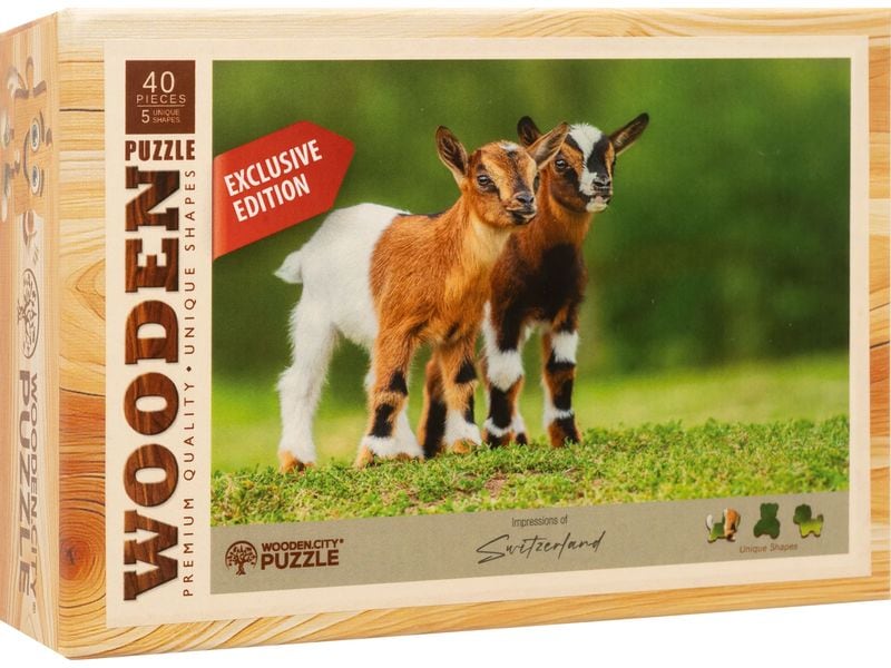 Wooden City Holz-Puzzle Zicklein 40 Teile