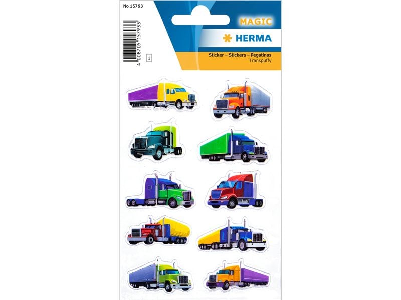 [2054874] Herma Stickers Motivsticker Coole Trucks Transpuffy 1 Blatt / 10 Sticker