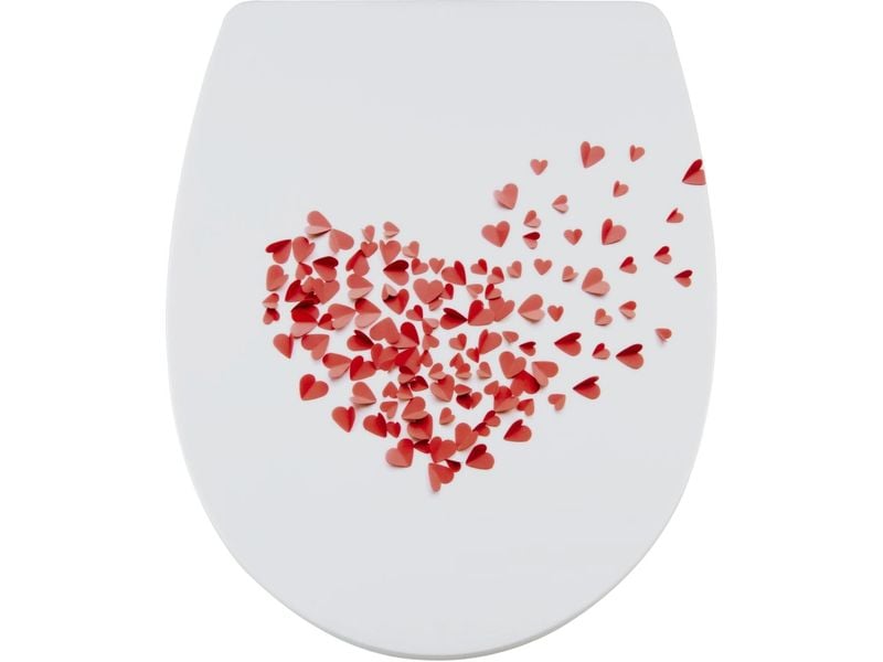 diaqua® Toilettensitz Arles Lovefall Rot/Weiss