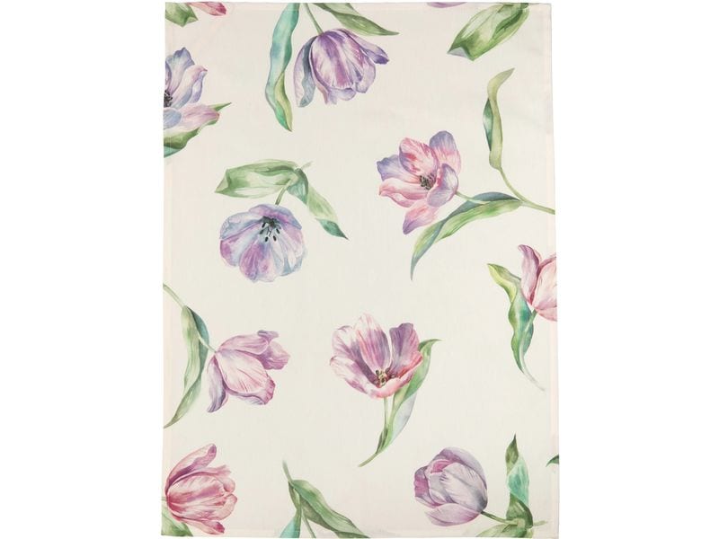 [2034226] Pichler Geschirrtuch Tulips lilac Beige/Lila