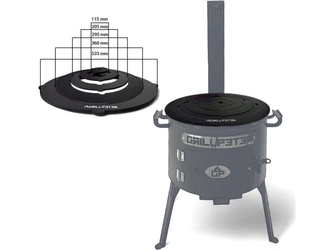 [2050339] GRILLPETER Grillplatte für Utschak 50 cm, 22 L