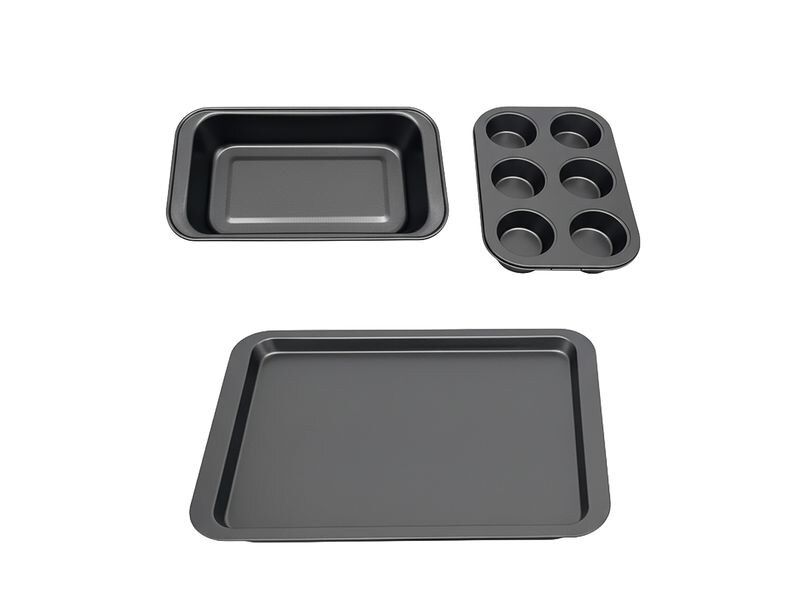 [2029108] relaxdays Backformen-Set 3-teilig Anthrazit