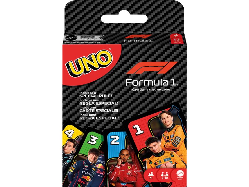 Mattel Spiele Kartenspiel Kartenspiel UNO Formel 1, 2-10 Spieler