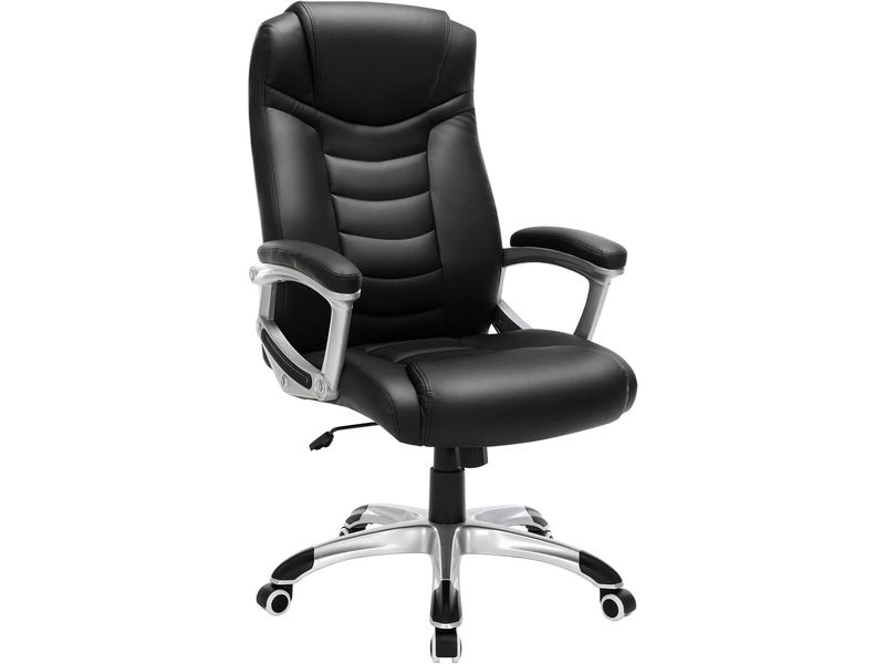 Songmics Bürostuhl Swivel Chai Schwarz