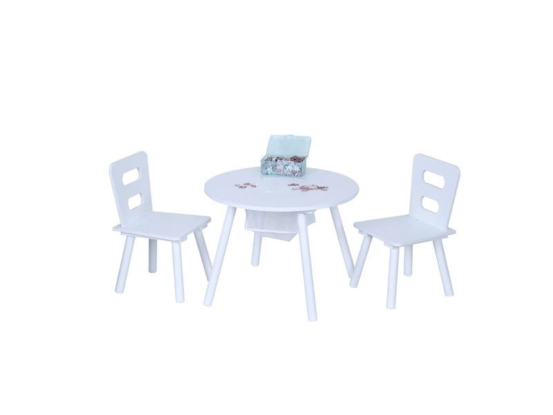 [2029009] relaxdays Kindersitzgruppe mit Stauraum Weiss