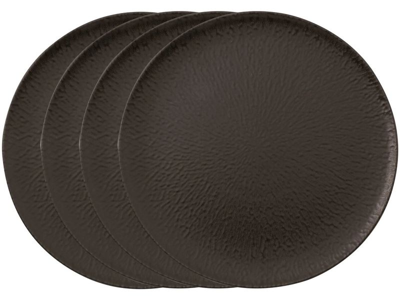 Arthur Krupp Speiseteller Onyx 4 Stück,Schwarz