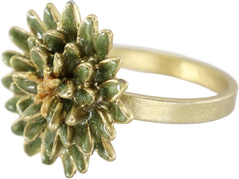 Chic Antique Serviettenring Fleur Grün/Gold