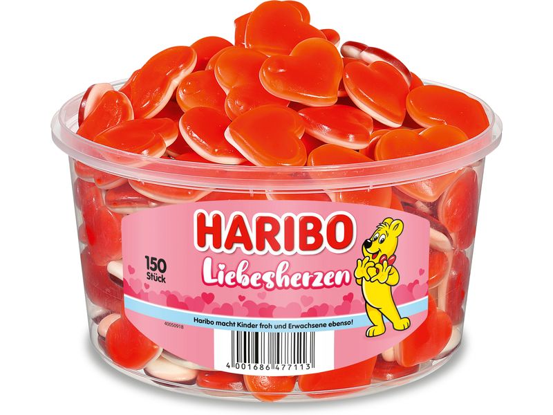 [2028120] Haribo Gummibonbons Liebesherzen Dose 1200 g