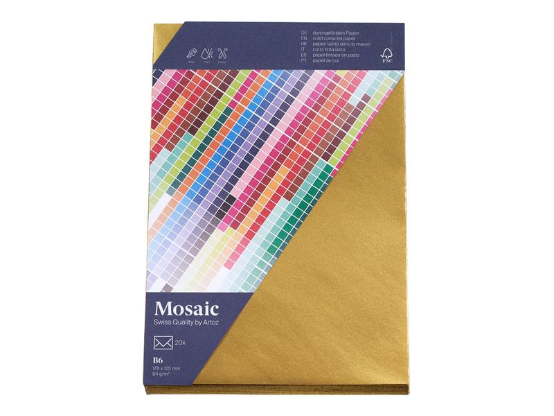 [2084015] Artoz Couvert Mosaic B6, 20 Stück, Gold