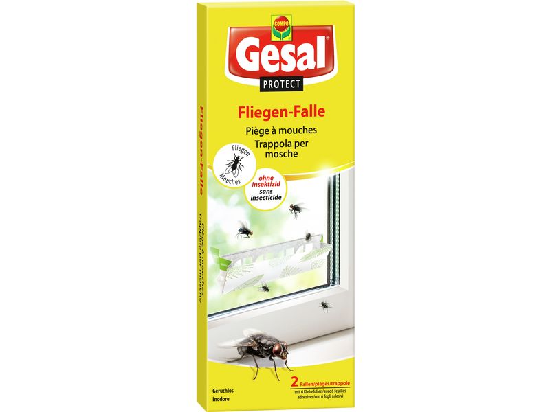 Gesal Protect Fliegen-Falle (2 Fallen+6 Streifen)