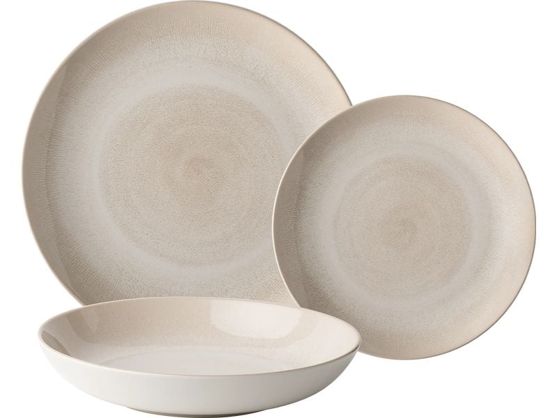 Lunasol Speiseteller Elements Vulcano Sand 12-tlg.
