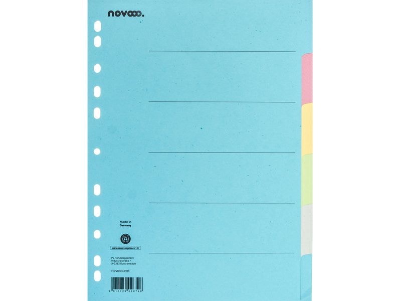 [2079740] novooo. Register A4, 6-teilig Bunt, 215 g/m²