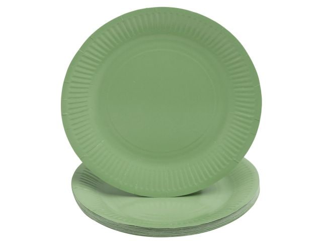 PRO nappe Einwegteller Oliv 20 Stück