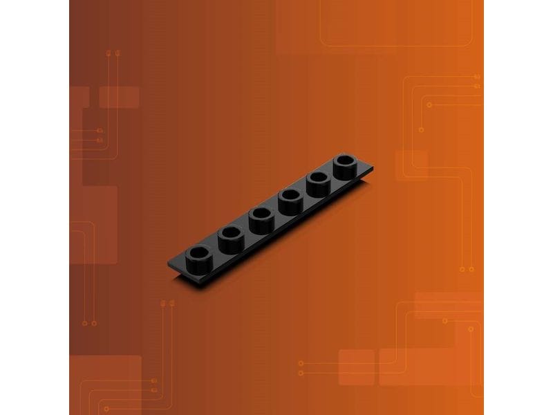 Light My Bricks 2.0 Tether Verbindungsplatte 1x6 Schwarz
