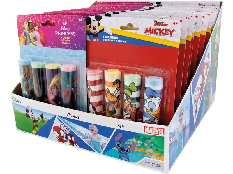 [2096154] John Strassenkreide Disney 4 Stück Assortiert