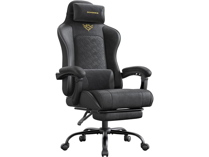 [2035070] Songmics Bürostuhl mit Armlehnen Schwarz 133 cm