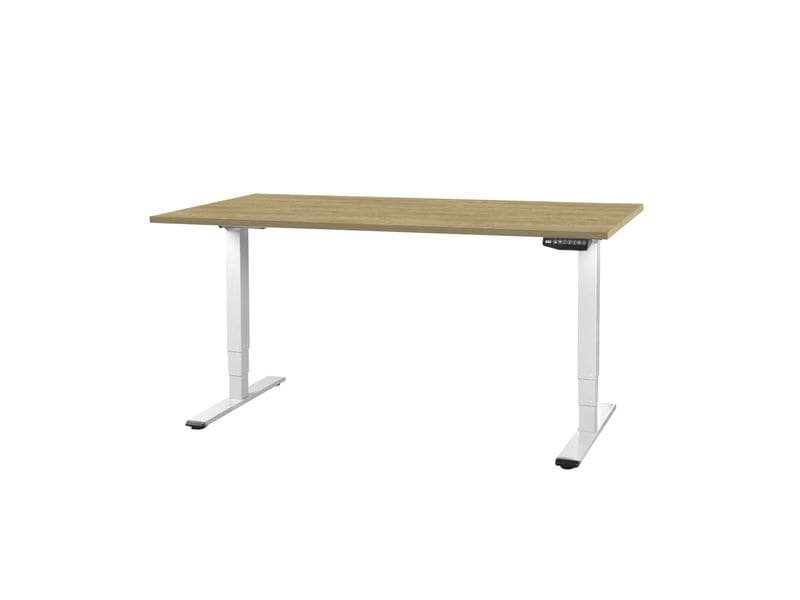 Contini höhenverstellbarer Bürotisch 1.4 x 0.8 m Eiche/Weiss