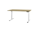 Contini höhenverstellbarer Bürotisch 1.4 x 0.8 m Eiche/Weiss