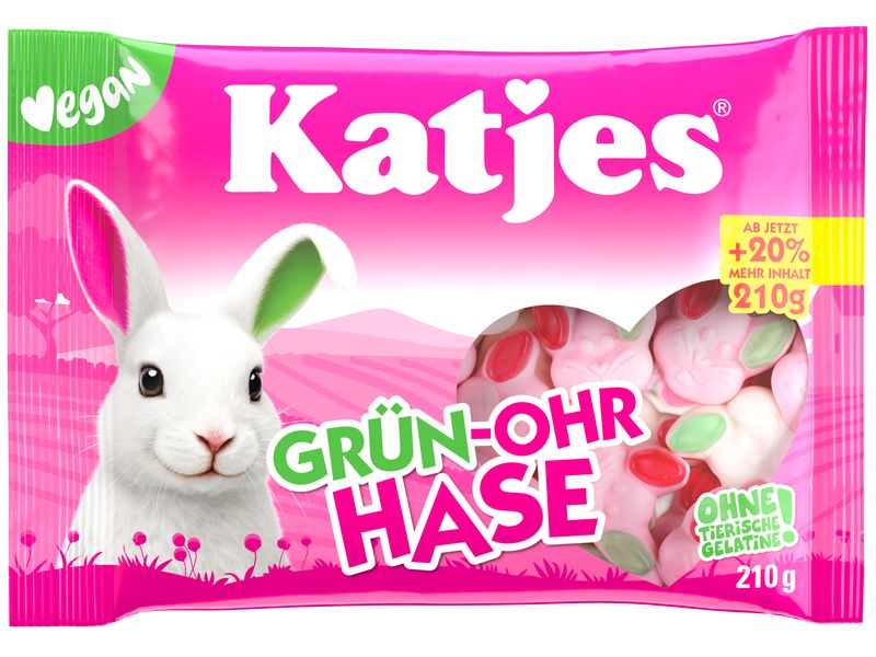 Katjes Gummibonbons Grün-Ohr Hase 210 g