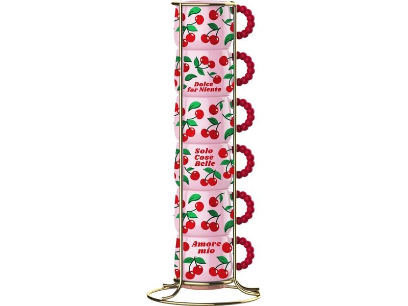 [1964295] Bialetti Espressotasse Set Cherries 60 ml, 1 Stück, Mehrfarbig