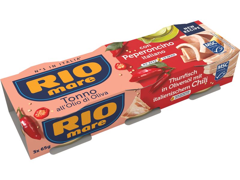 [2086564] RIO mare Konserven Thunfisch in Olivenöl mit Peperoncino 3 x 65 g