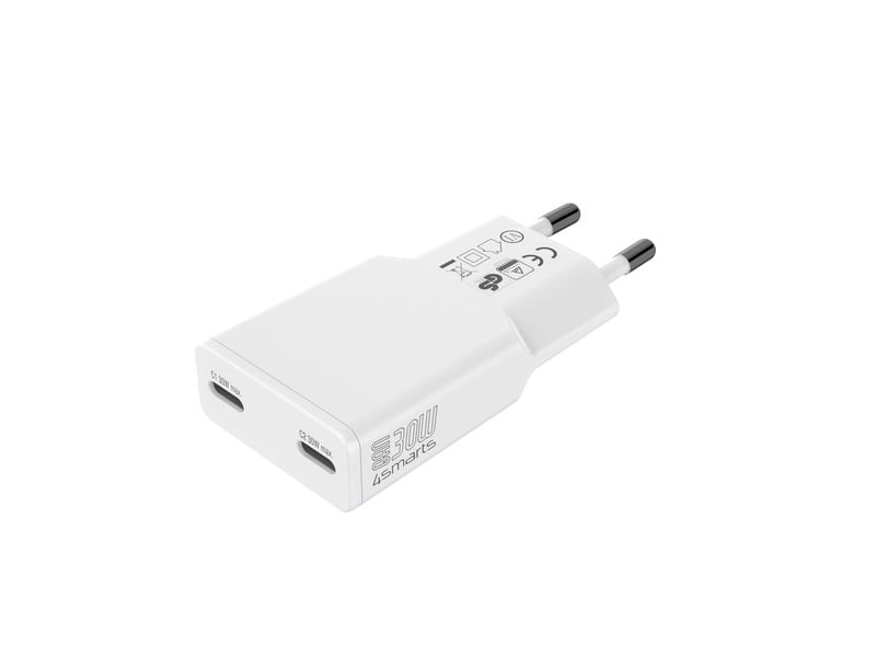 [2015429] 4smarts Netzladegerät PDPlug Slim Dual Weiss