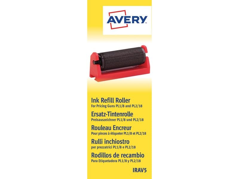 Avery Zweckform Ersatz-Tintenrollen für PL1/8 und PL2/18 Kunststoff Schwarz
